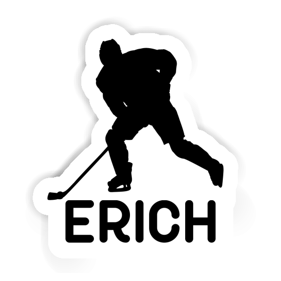 Sticker Hockey Player Erich Notebook Image