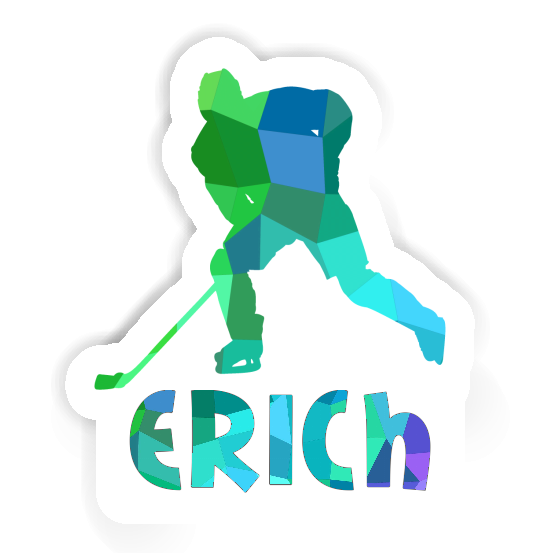 Sticker Hockey Player Erich Notebook Image