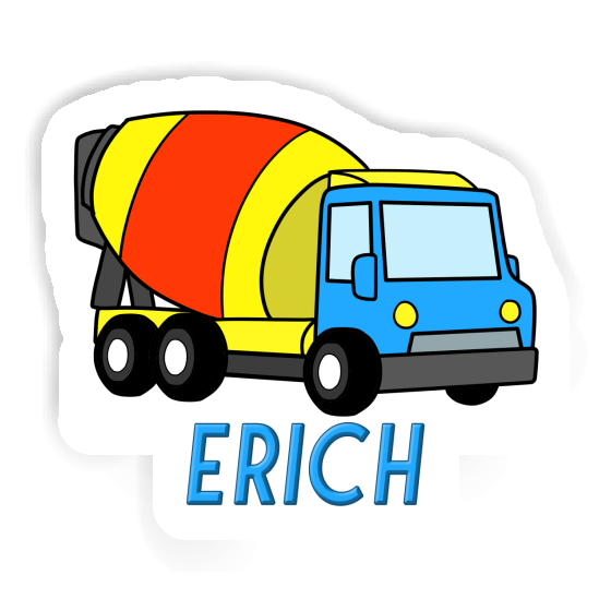 Camion malaxeur Autocollant Erich Image