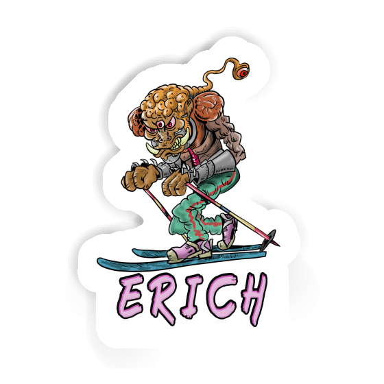 Sticker Telemark Skier Erich Gift package Image