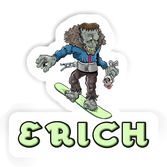 Snowboarder Sticker Erich Laptop Image