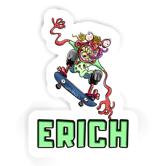 Skateboarder Sticker Erich Laptop Image