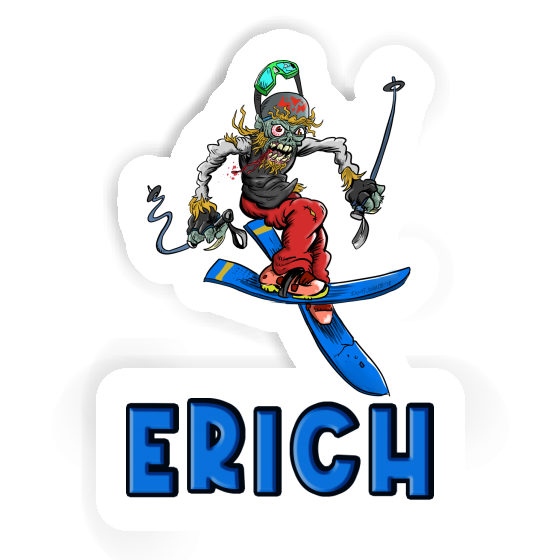 Erich Sticker Skier Laptop Image