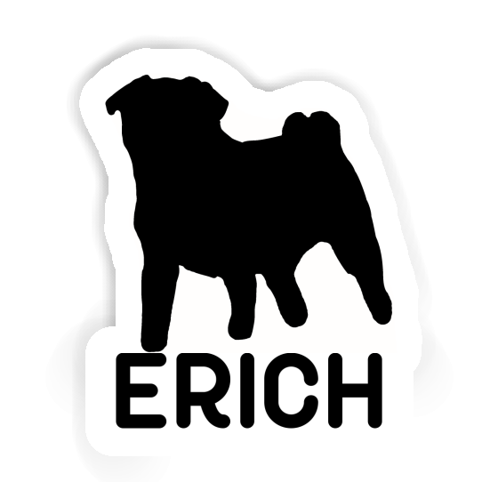 Erich Sticker Pug Image