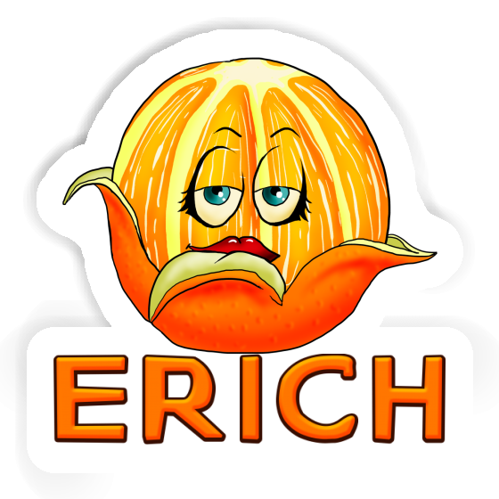 Orange Aufkleber Erich Image