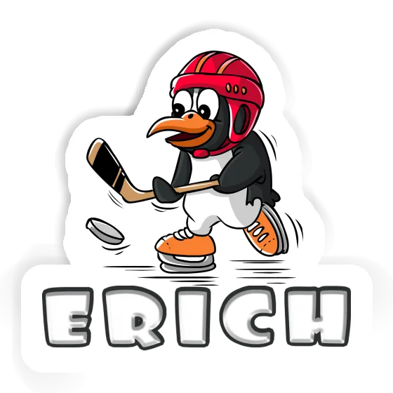 Eishockey-Pinguin Aufkleber Erich Laptop Image