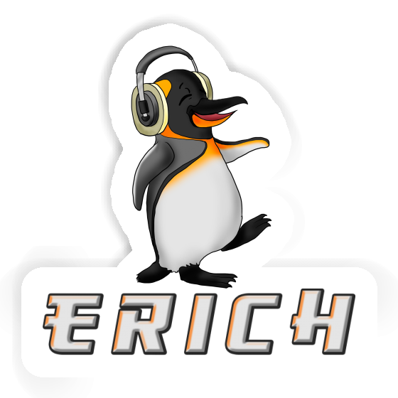 Erich Autocollant Pingouin musicien Notebook Image