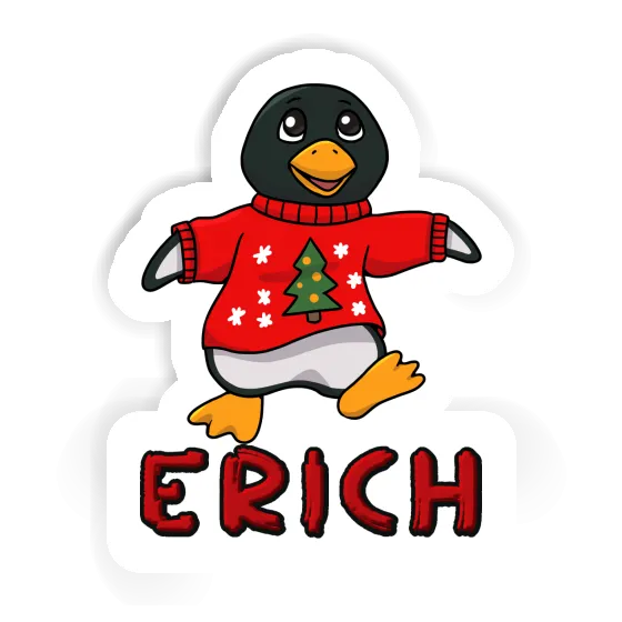 Sticker Christmas Penguin Erich Notebook Image