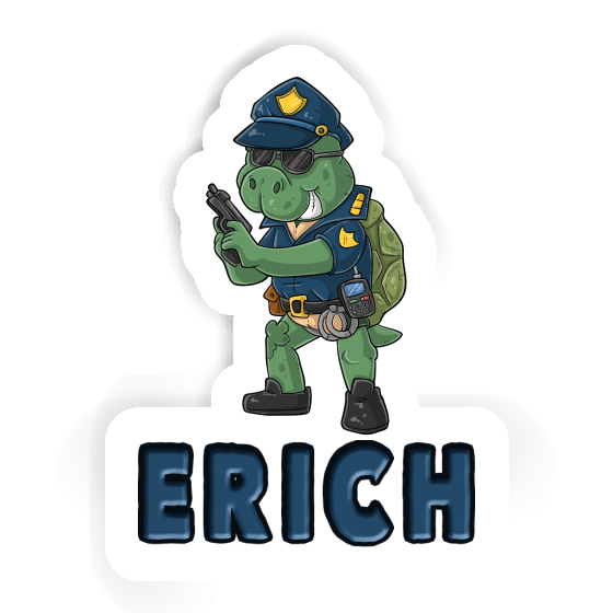 Erich Sticker Polizist Laptop Image