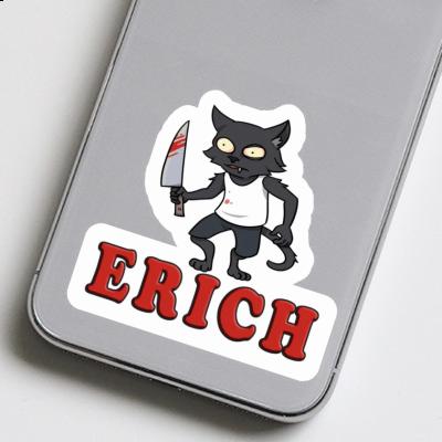 Sticker Psycho-Katze Erich Notebook Image