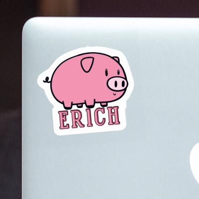 Erich Autocollant Cochon Laptop Image