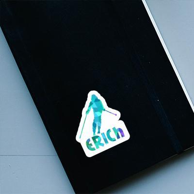 Sticker Skifahrerin Erich Notebook Image