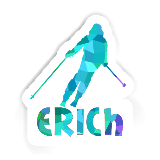 Sticker Skifahrerin Erich Image
