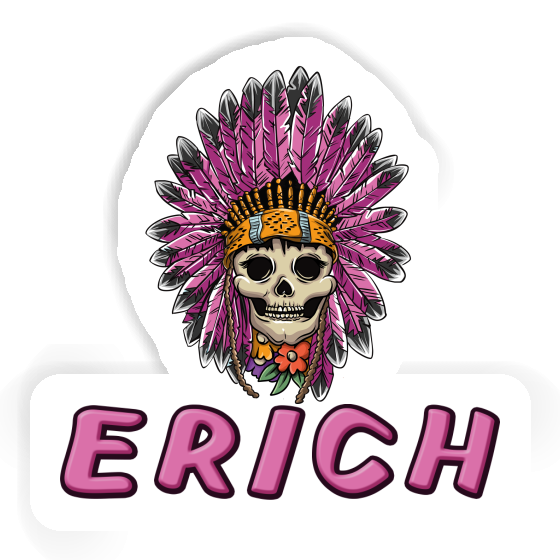 Ladys Skull Sticker Erich Laptop Image