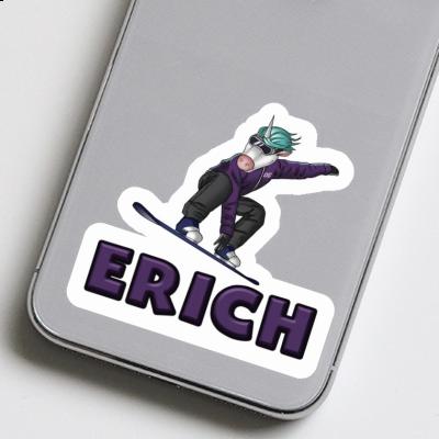 Aufkleber Erich Snowboarderin Laptop Image