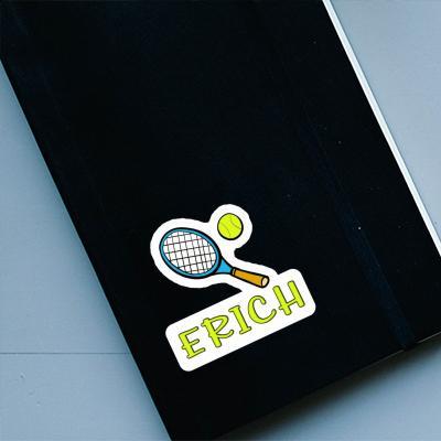 Erich Sticker Tennis Racket Laptop Image