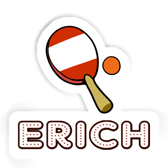 Sticker Table Tennis Racket Erich Notebook Image