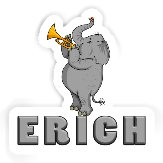 Sticker Trumpet Elephant Erich Image
