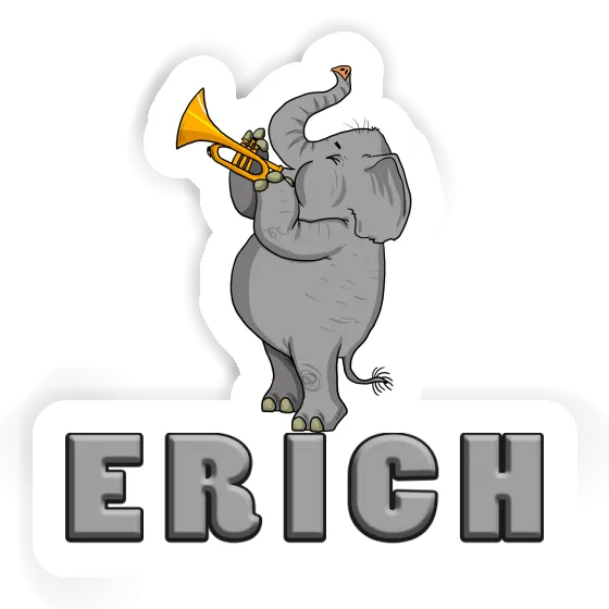 Sticker Trumpet Elephant Erich Laptop Image