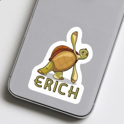 Erich Autocollant Tortue yoga Laptop Image