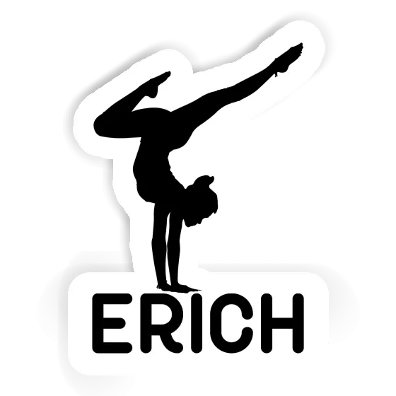 Erich Sticker Yoga Woman Laptop Image