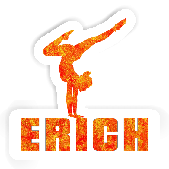 Erich Sticker Yoga Woman Laptop Image