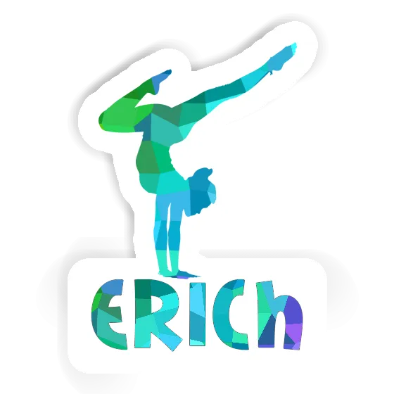 Sticker Erich Yoga Woman Laptop Image