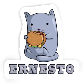 Sticker Hamburger Cat Ernesto Image