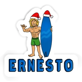 Ernesto Sticker Christmas Surfer Image