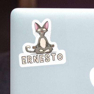 Sticker Yoga-Katze Ernesto Sticker Yoga-Katze Ernesto Image