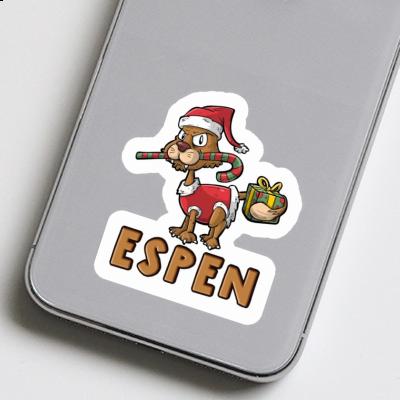Aufkleber Weihnachtskatze Espen Notebook Image