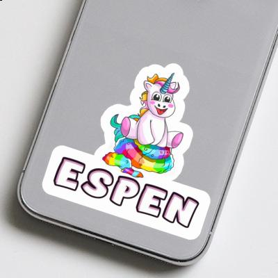 Autocollant Bébé licorne Espen Notebook Image