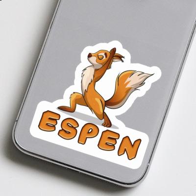 Sticker Yoga Squirrel Espen Image