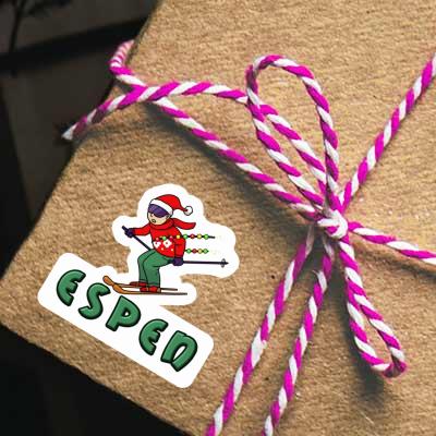 Weihnachtsskifahrer Sticker Espen Notebook Image