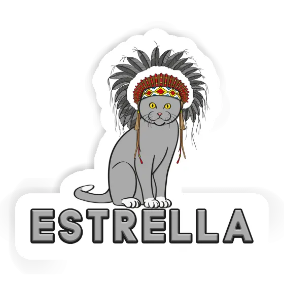 Amérindien Autocollant Estrella Amérindien Autocollant Estrella Image