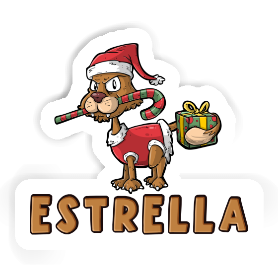 Autocollant Chat de Noël Estrella Laptop Autocollant Chat de Noël Estrella Laptop Image