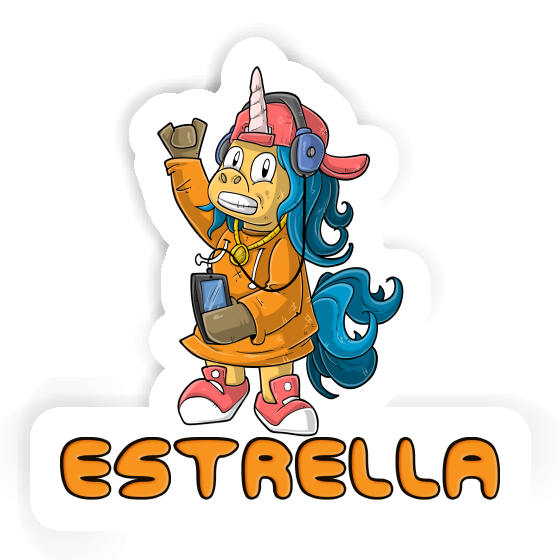 Licorne hip-hop Autocollant Estrella Laptop Image