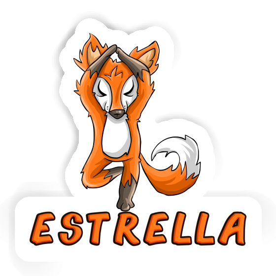 Autocollant Yoga Renard Estrella Autocollant Yoga Renard Estrella Image