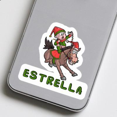 Estrella Autocollant Cheval de Noël Laptop Image