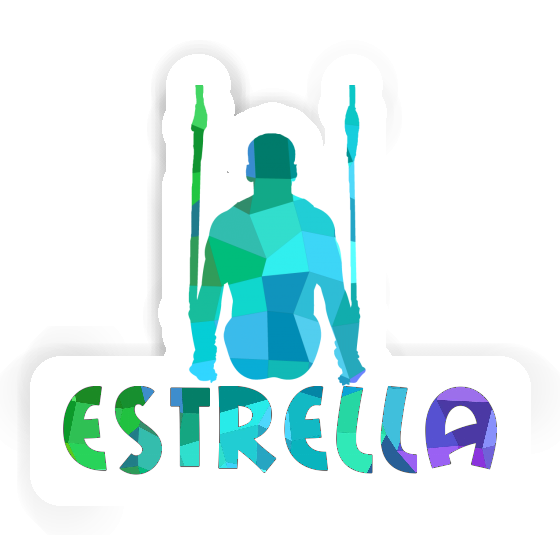 Estrella Autocollant Gymnaste aux anneaux Image