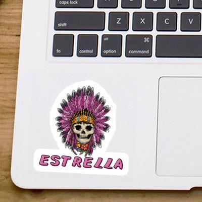 Autocollant Estrella Femmes Tête de mort Laptop Image