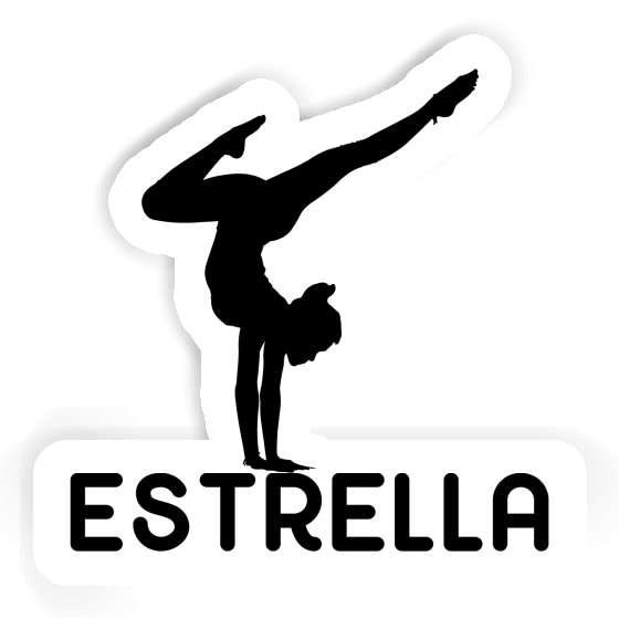 Femme de yoga Autocollant Estrella Laptop Femme de yoga Autocollant Estrella Laptop Image