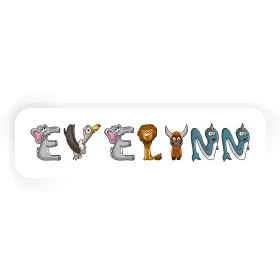 Sticker Animal Font Evelynn Image