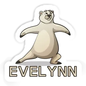 Evelynn Sticker Yoga Bear Image