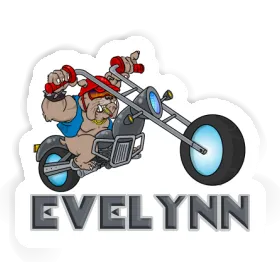 Sticker Evelynn Motorbike Rider Image