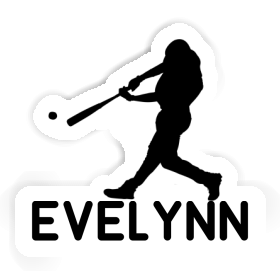 Sticker Evelynn Baseball Player Image