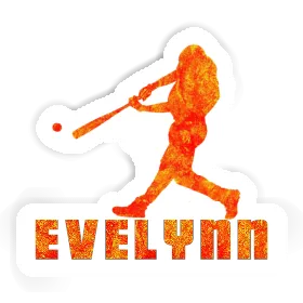 Sticker Evelynn Baseball Player Image