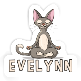 Chat de yoga Autocollant Evelynn Image