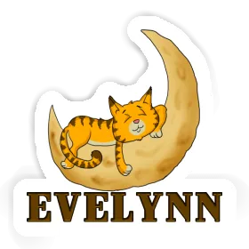 Evelynn Sticker Sleeping Cat Image