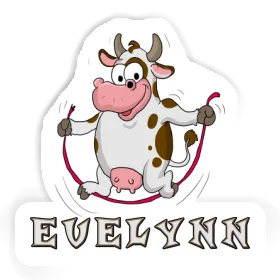 Skipping Ropes Cow Sticker Evelynn Image